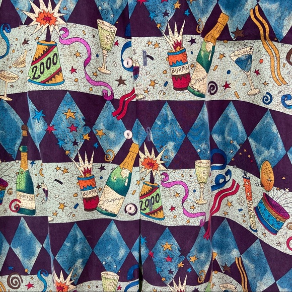 Burma Bibas 2000 silk party button down XL - Picture 3 of 8
